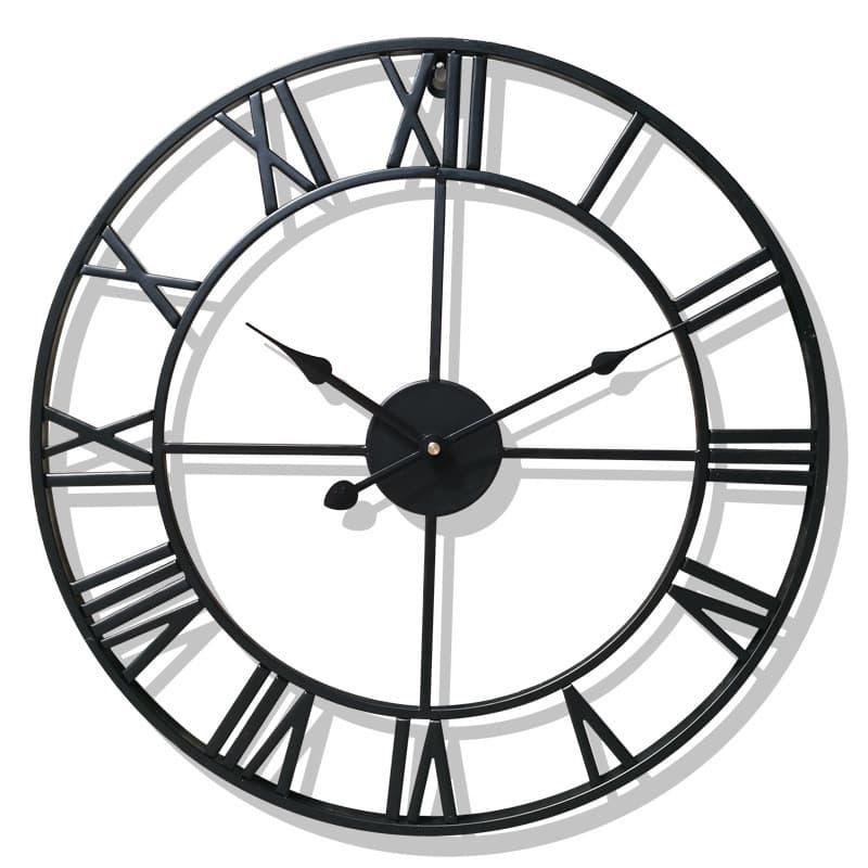 Relógio de parede simples Retro relógio de parede decorativo Cross-Border redondo ferro relógio de parede