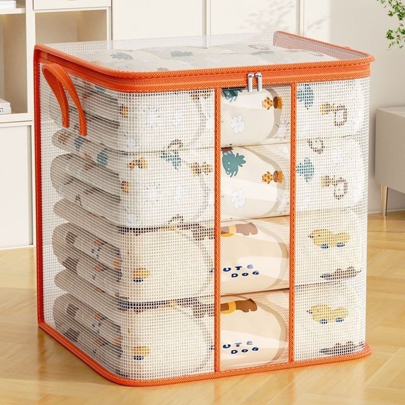 Caixa de armazenamento de colcha de roupas Caixa de armazenamento Guarda-roupa de grande capacidade Armazenamento arruma