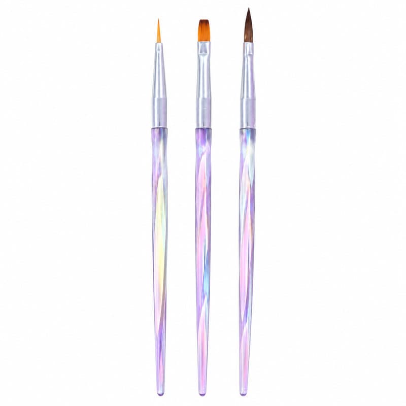 Kit C/3 Pincel Crystal De Alongamento Real Love