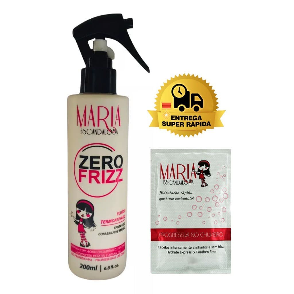 Maria Escandalosa Fluído Termoativado Zero Frizz 200ml