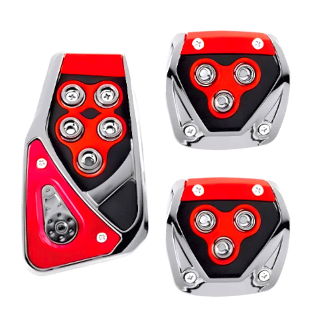 Kit 3 Peças Pedaleiras Esportiva Automotiva Tuning Universal