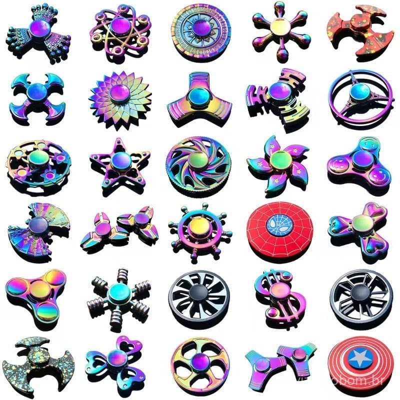 Spinner Anti-Stress Liga Zinco Colorido - Brinquedo Metal Dedo, Atacado Fábrica, Novo Design 2025