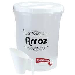 Pote Mantimetos Arroz com Rosca Alto com Copo Medidor 5,8 Litros
