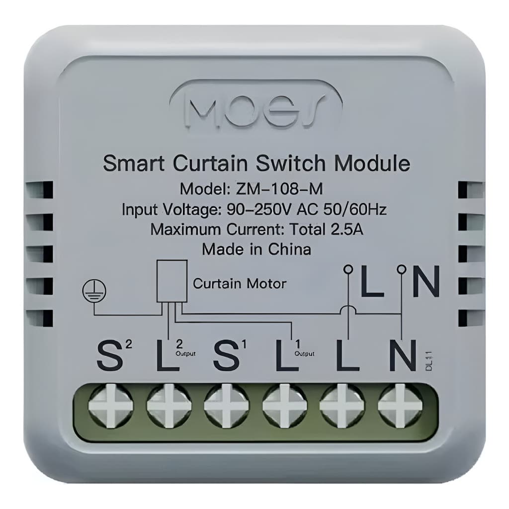 Interruptor Módulo Cortina Zigbee Mesh Zm-108-m