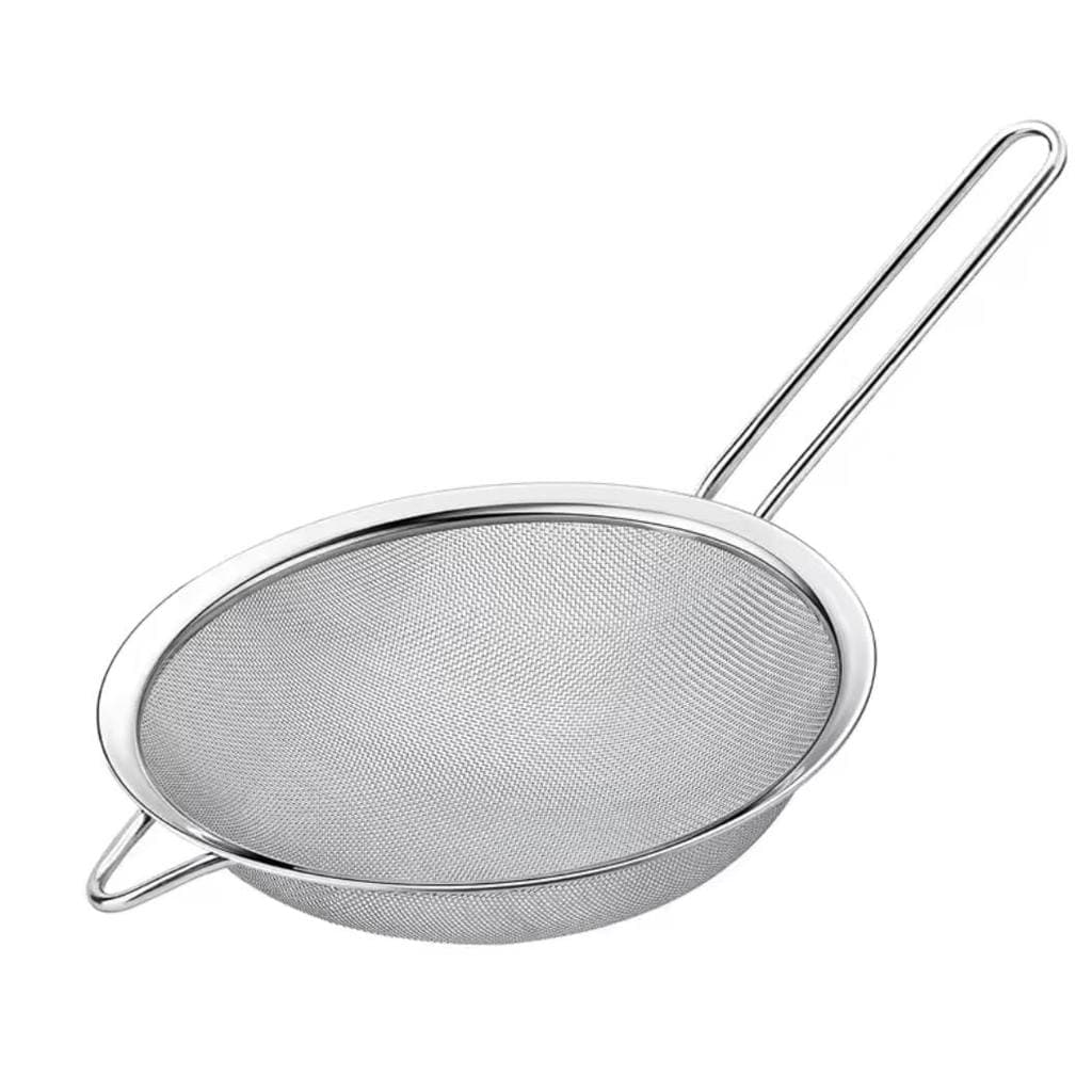 Peneira De Inox Grande 20cm Coar Polvilhar Escorrer Cozinha