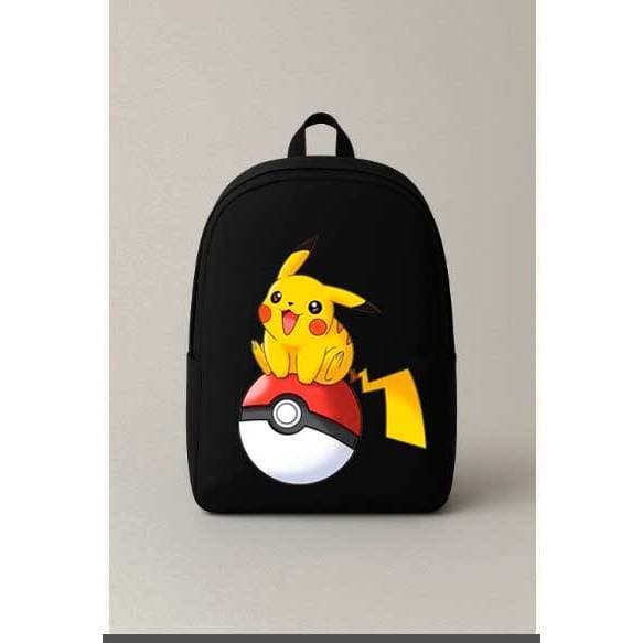 Mochila Escolar Estampada Pika Amarelo Divertido Bolsa Ideal Para Passeios e Viagens Bolsa Infantil Trevix