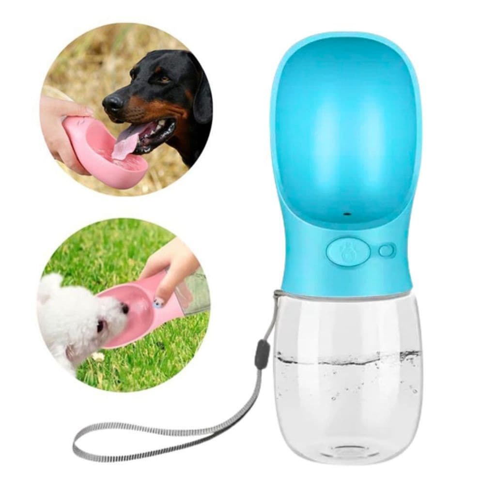 Bebedouro Portátil para Cães Passeio Garrafa 350ml Cachorro Gato