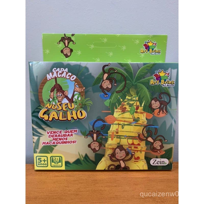 Jogo Pula Macaco Cada Macaco no seu galho - Jogo Infantil - Jogo Tabuleiro - Brinquedo Medio