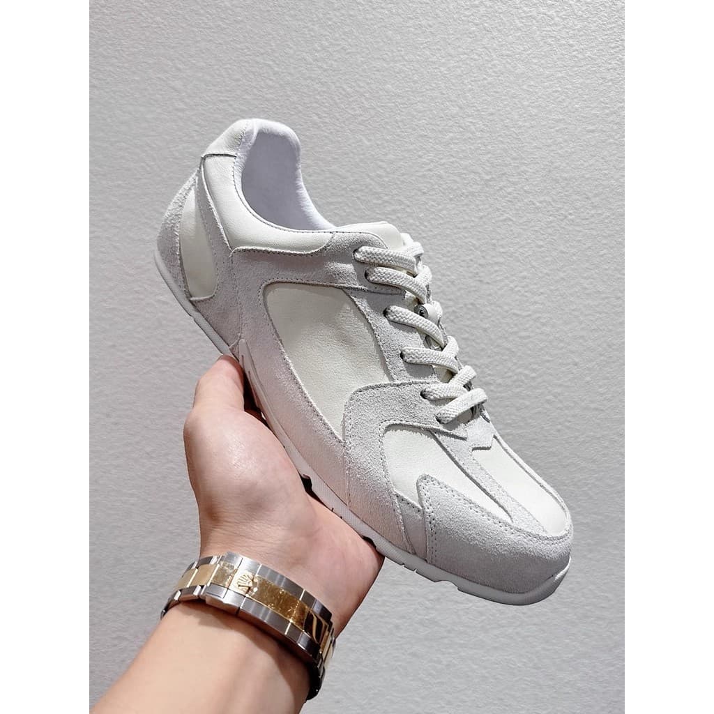Novo macio e confortável couro clássico alemão sapatos de treinamento masculino estilo preguiçoso sapatos brancos All-Ma