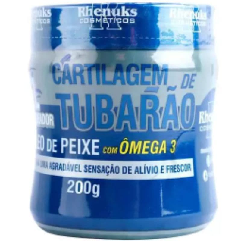 Gel Massageador Cartilagem de Tubarão Rhenuks 200g Com Ômega 3 Efeito Refrescante