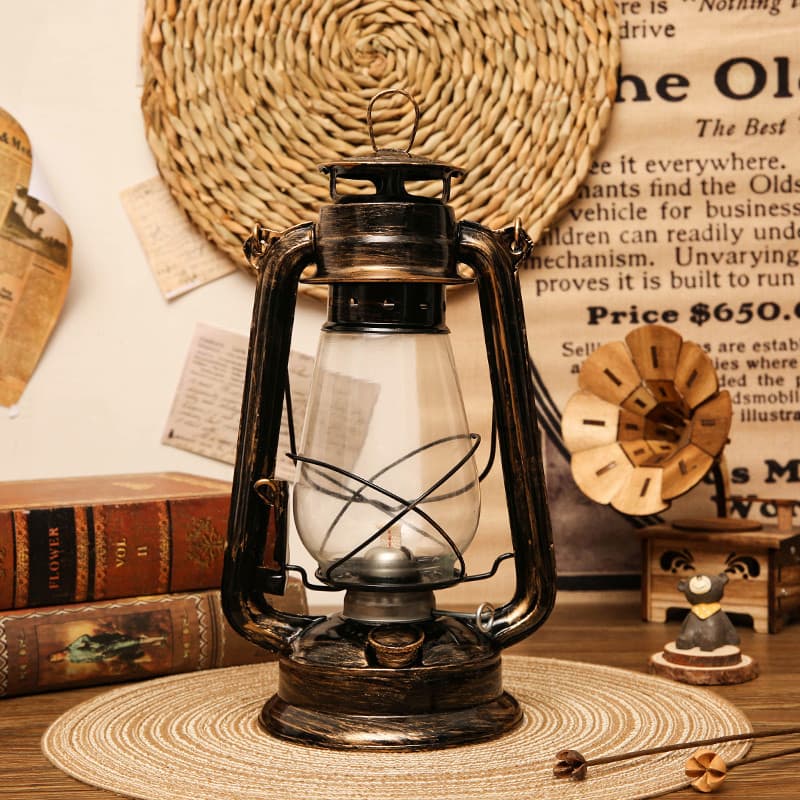 Europeu Retro nostálgico pequenos ornamentos ins estilo lâmpada de querosene decoração artesanato objetos antiquados fot
