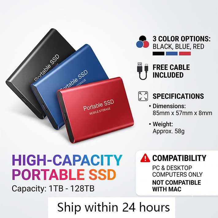 Original  HD Externo De 16TB HD SSD 30TB USB3.0 Estendido 8TB De Estado Sólido 4TB Portátil 1TB/2TB