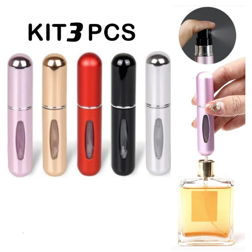 KIT 15/12/9/6/3 Porta Perfume Recarregavel Portatil Spray 5ml Casa
