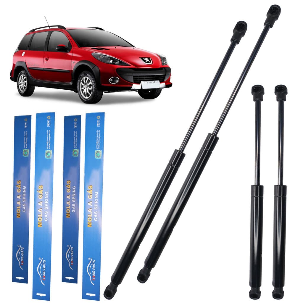 Par Amortecedor Porta Malas e Vidro Peugeot 206 SW 2005/2008