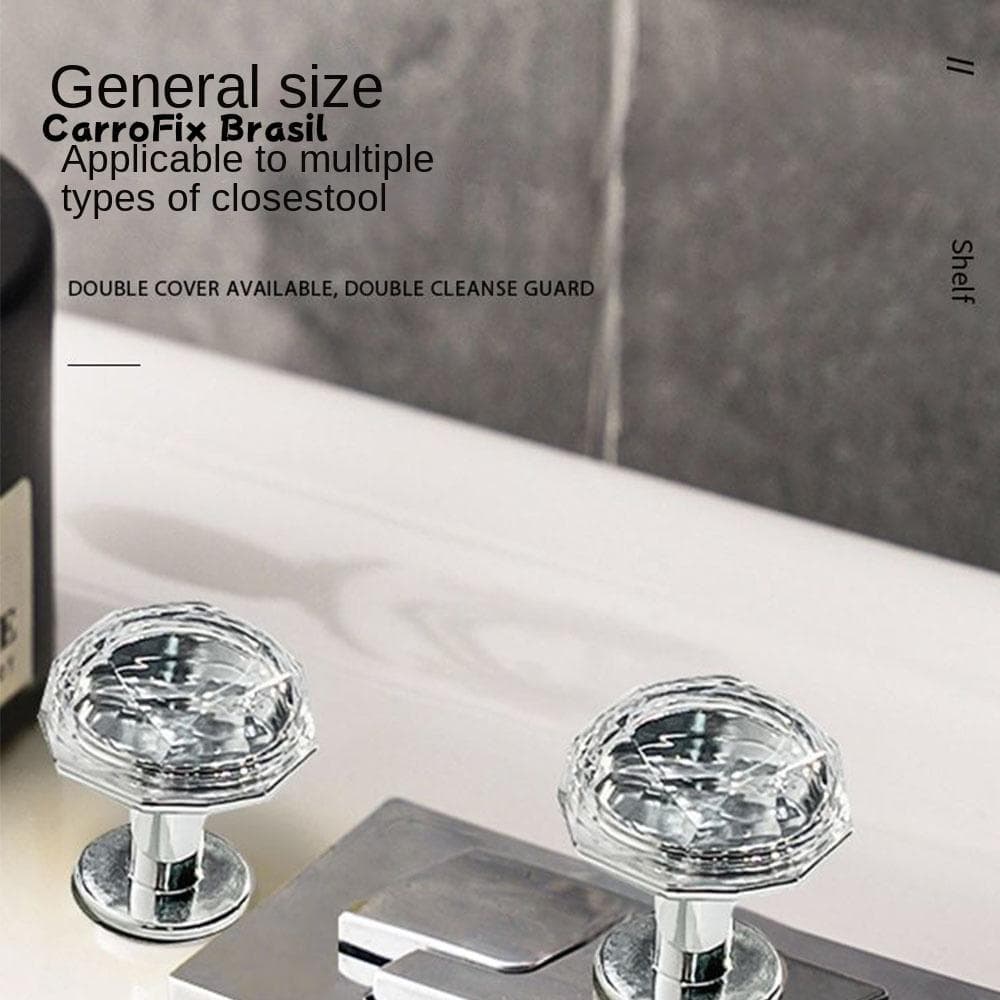 WWAX Toilet Botão De Descarga Do Vaso Sanitário , Transparente Em Forma De Coração Ajuda Universal De Plástico Criativo
