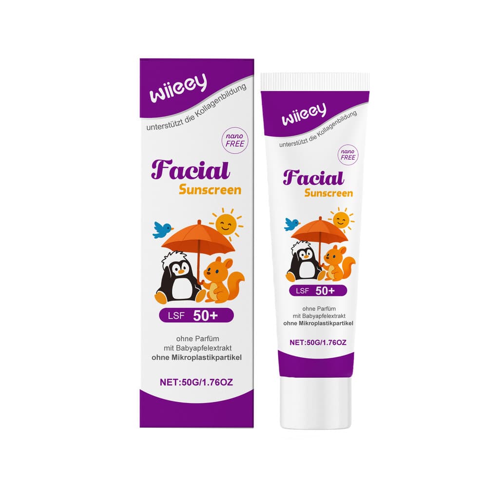 Wiieey Creme Protetor Facial Infantil Leve Hidratante Cuidados com a Pele Verão Ao Ar Livre Diário Creme Protetor Conven