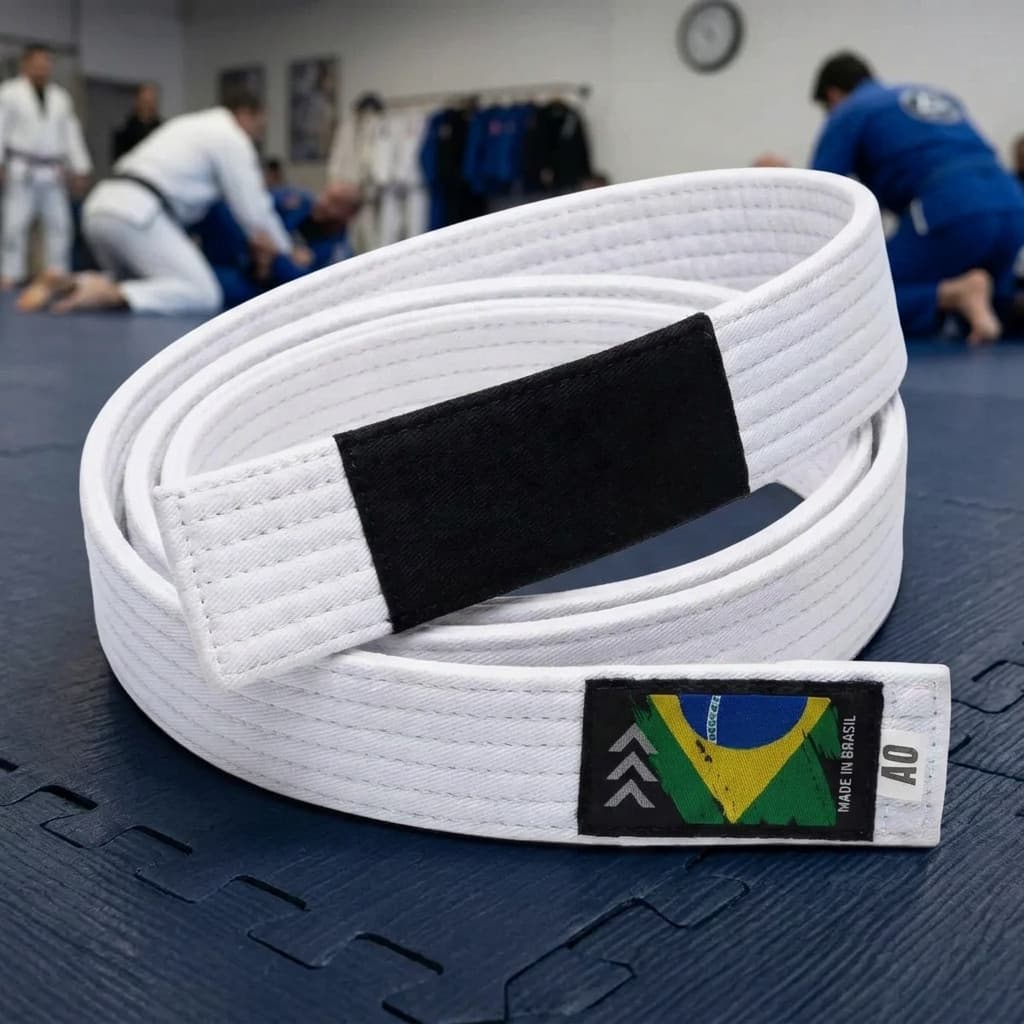 Faixa Jiu Jitsu 100% Algodão Profissional Reforçada 6 Costuras Ponta Graduação Infantil Adulto Treino Competição