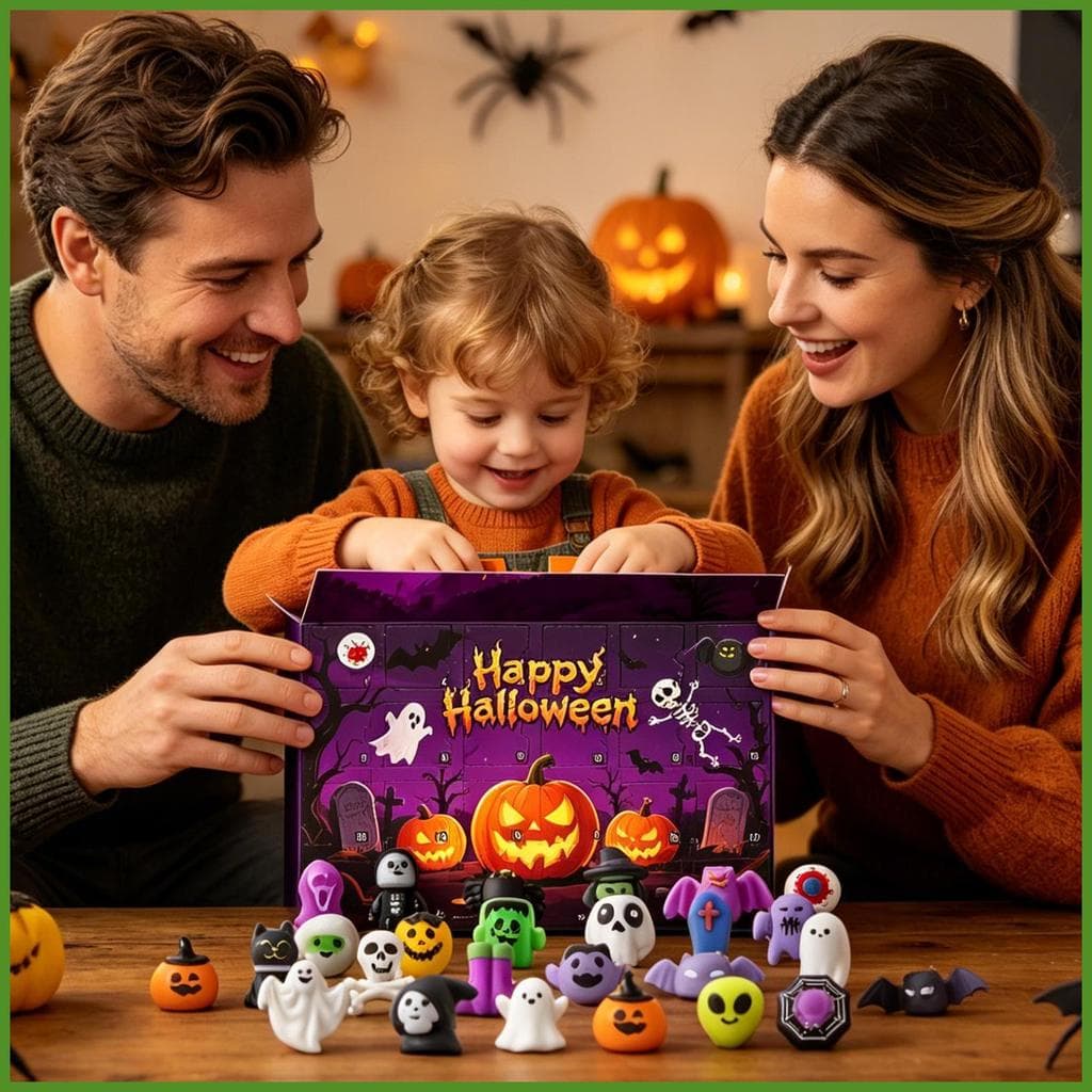 Halloween Squeeze Brinquedo Advento 24 Dias Fidget Calendário De Contagem Regressiva Para Estudantes Crianças Adultos Ca
