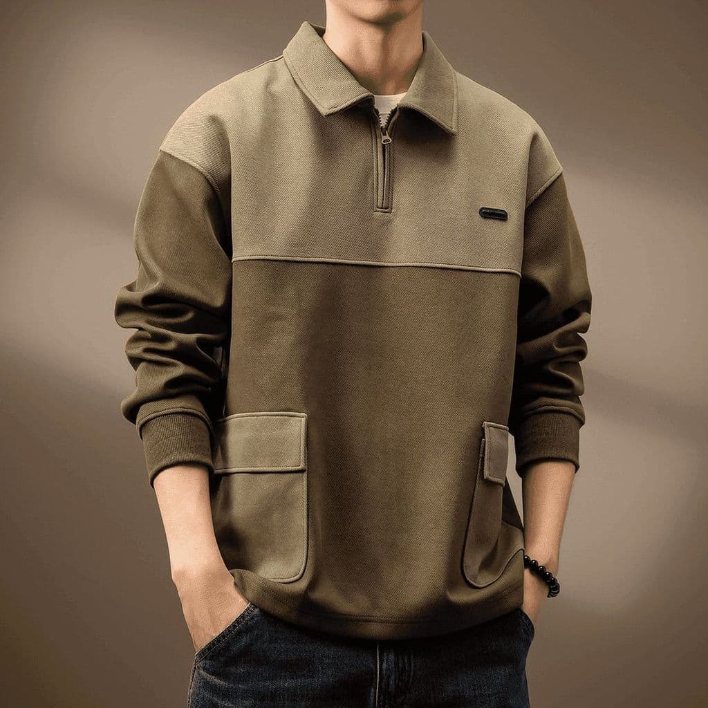 Bolso solto de manga comprida Casual moletom jaqueta High-End textura xadrez camisa Polo americana masculina primavera p