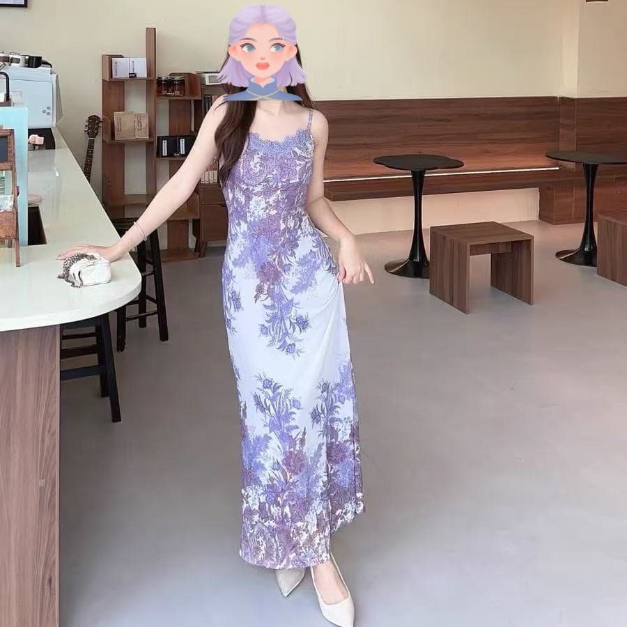 Puro desejo estilo francês Retro Jacquard novo estilo chinês estilo chinês roxo estilingue vestido Cardigan terno de dua