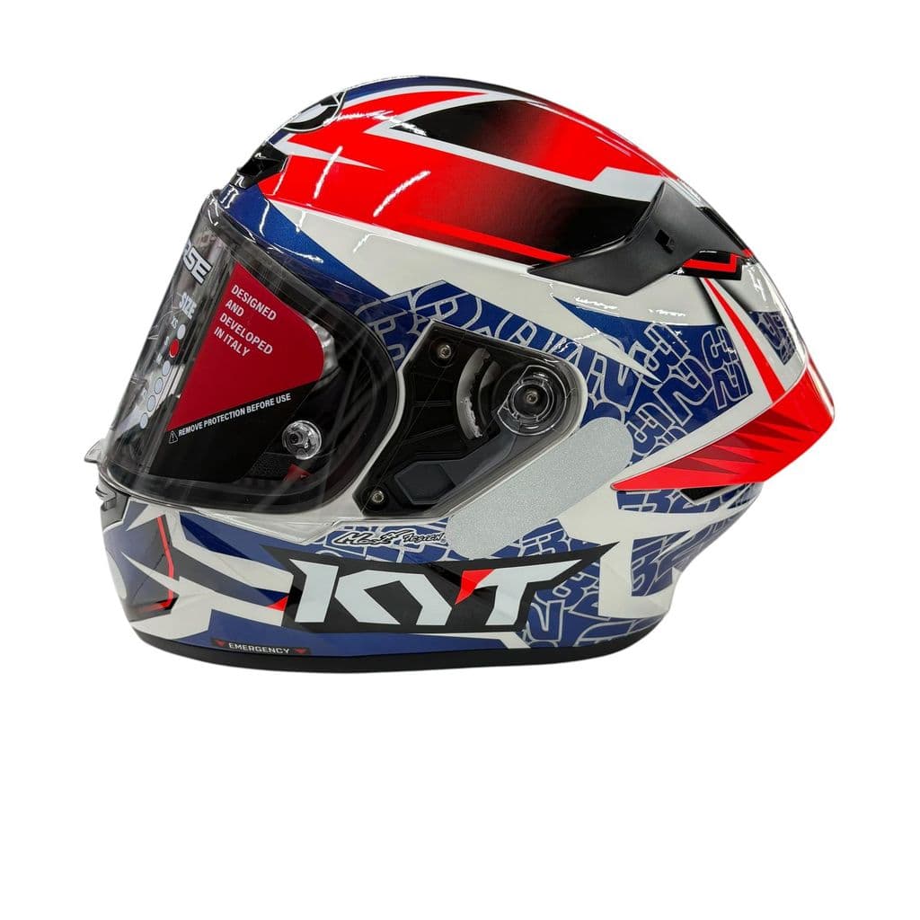 Capacete KYT  TT Course Balance Isaac Vinales Laranjado / Azul