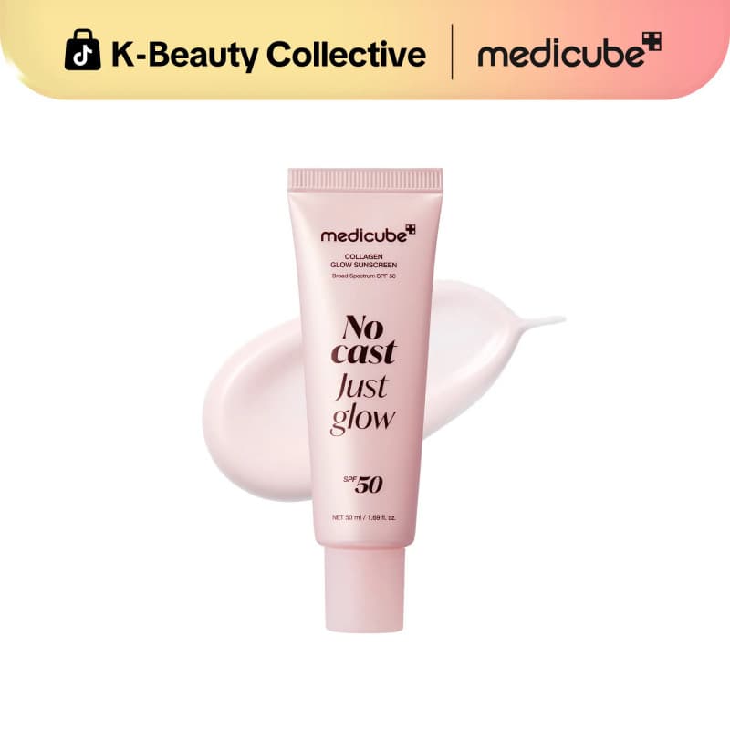 [medicube] Protetor Solar de Colágeno No Cast Just Glow |   Protetor Solar Facial de Amplo Espectro SPF 50 |   Fórmula l