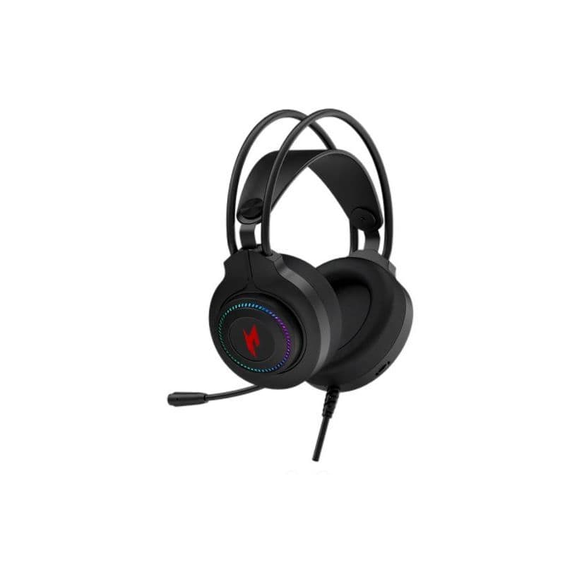 Headset Gamer Nitro NHW301, Drivers de 50 mm, Microfone Omnidirecional, RGB Preto