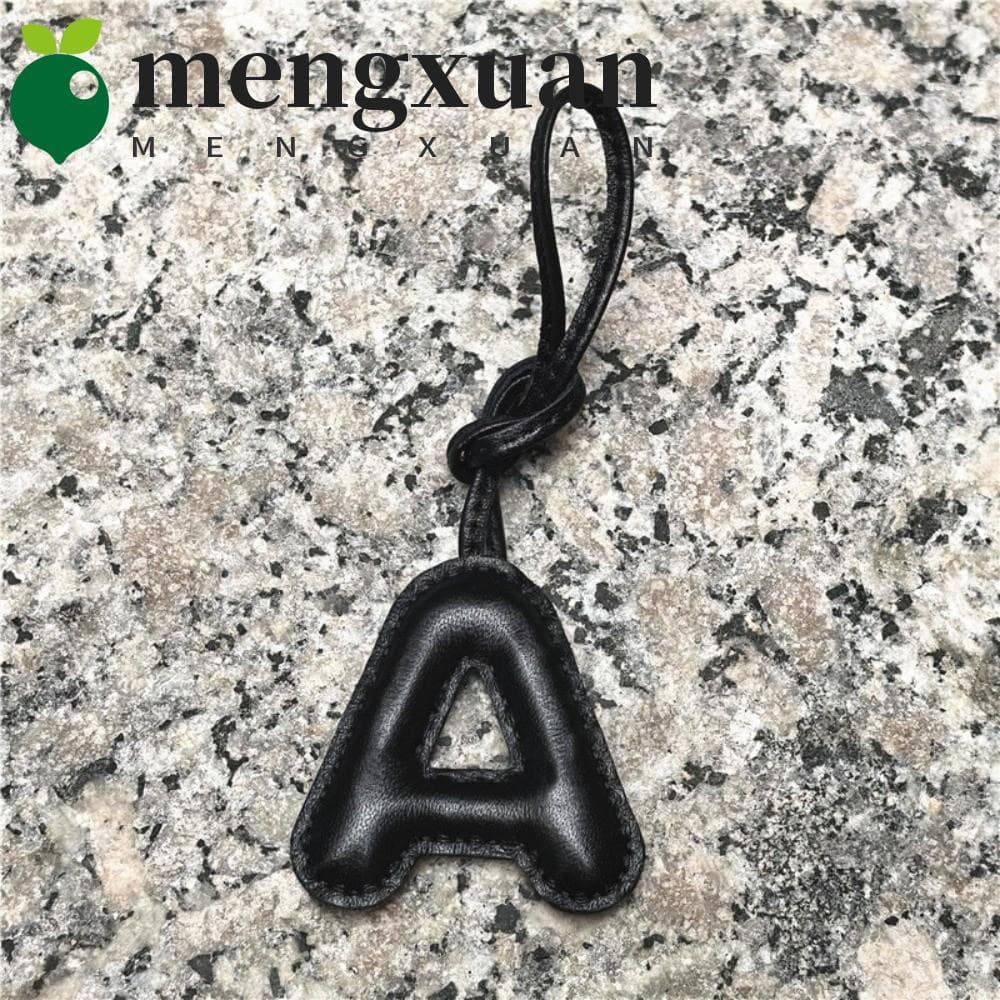 MENGXUAN1 Chaveiro De Alfabeto De Couro , Pingente De Bolsa De Letras Em Inglês De Alta Qualidade De Pele De Carneiro Ge