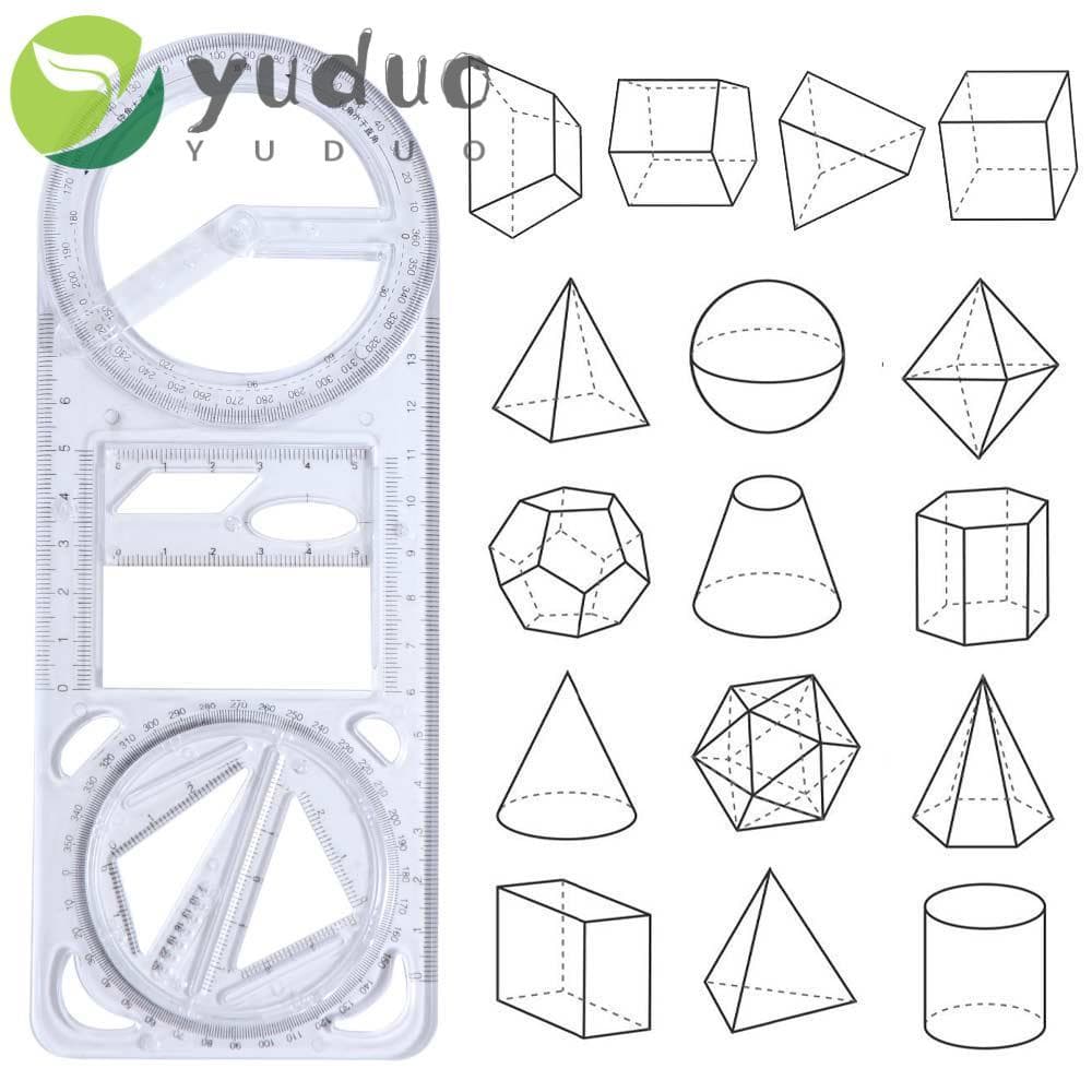 Régua De Desenho YUDUO , 360 ° Geometria De Ângulo De Atividade Móvel , Modelo Reto De Medição