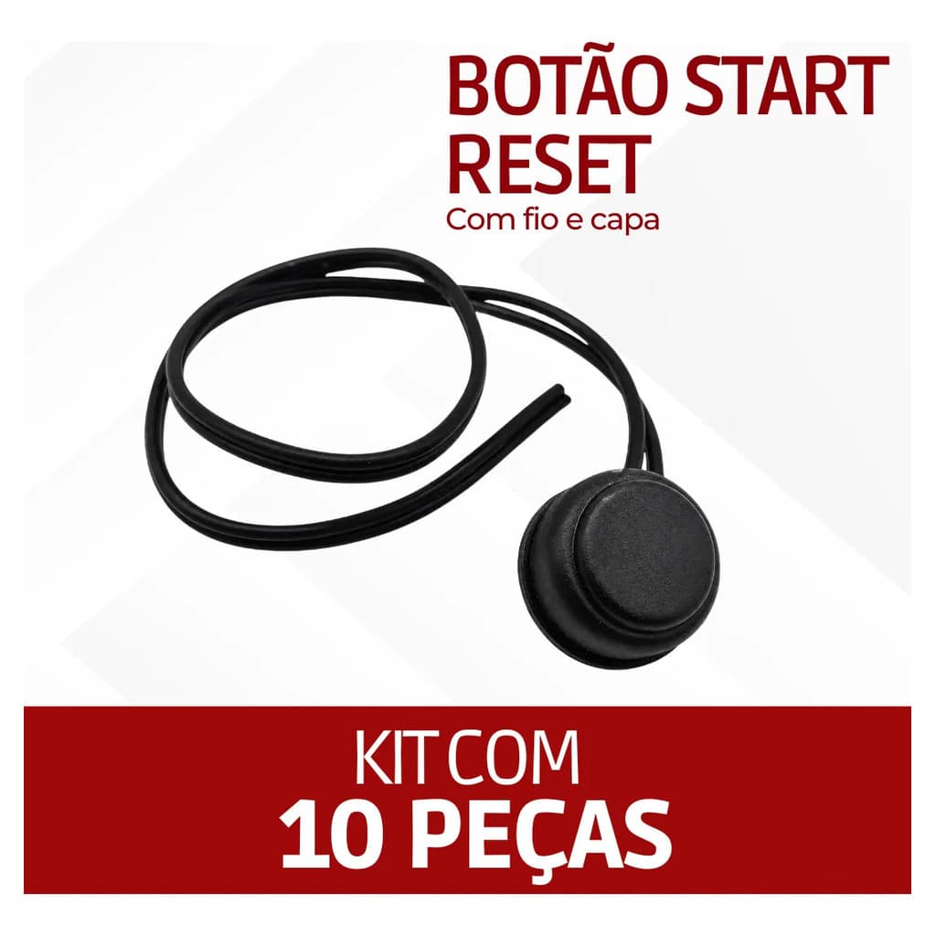 Botão/interruptor Start/reset C/ Fio - C/ Capa - Pct C/10 Pç