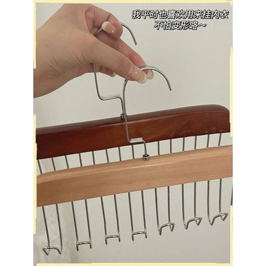 Multifuncional cabide de madeira maciça roupa interior estilingue casaco chapéu guarda-roupa secagem gravata roupas pend