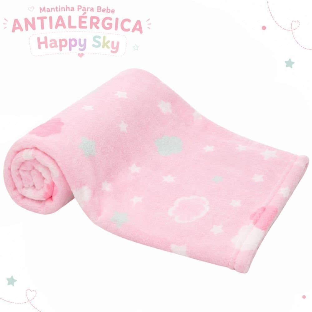 Mantinha Para Bebe Antialergica Lilica BB Happy Sky