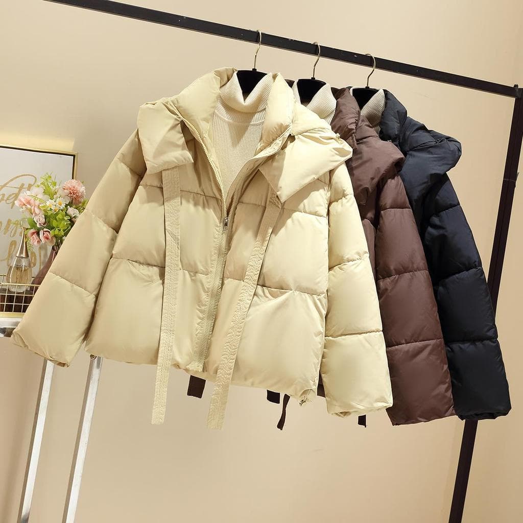 Jaqueta acolchoada jaqueta de inverno feminina 2025 novo estilo elegante Super bonito para baixo acolchoado jaqueta solt