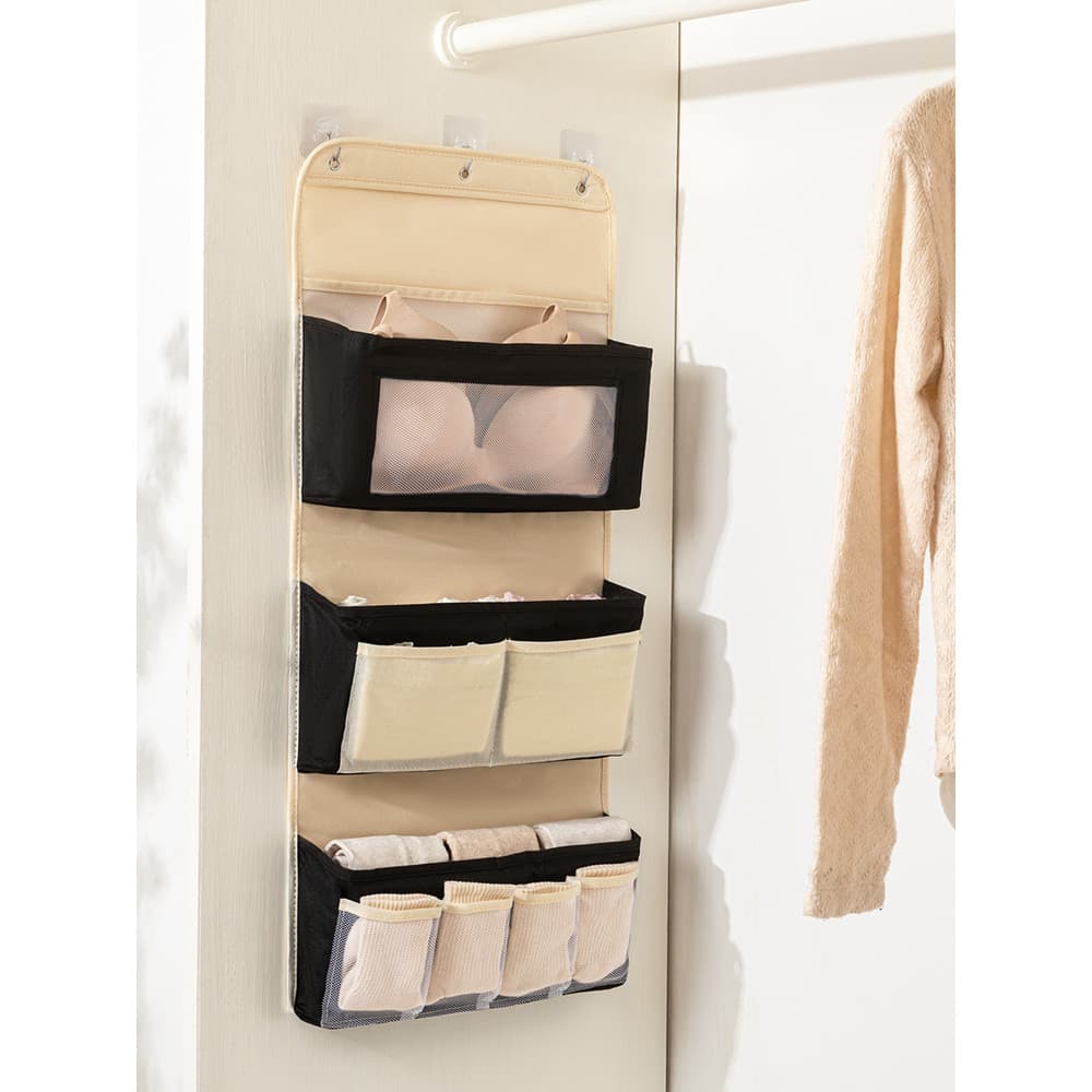 Saco de suspensão para armazenamento de roupas íntimas, pendurado atrás da porta do guarda-roupa, meias, saco pendurado,