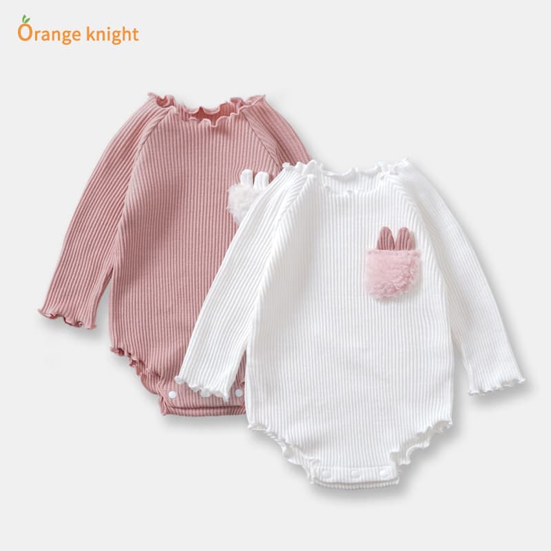 Macacão de bebê primavera outono manga comprida Pit Strip puro algodão arquivo aberto fungo triângulo princesa macacão S