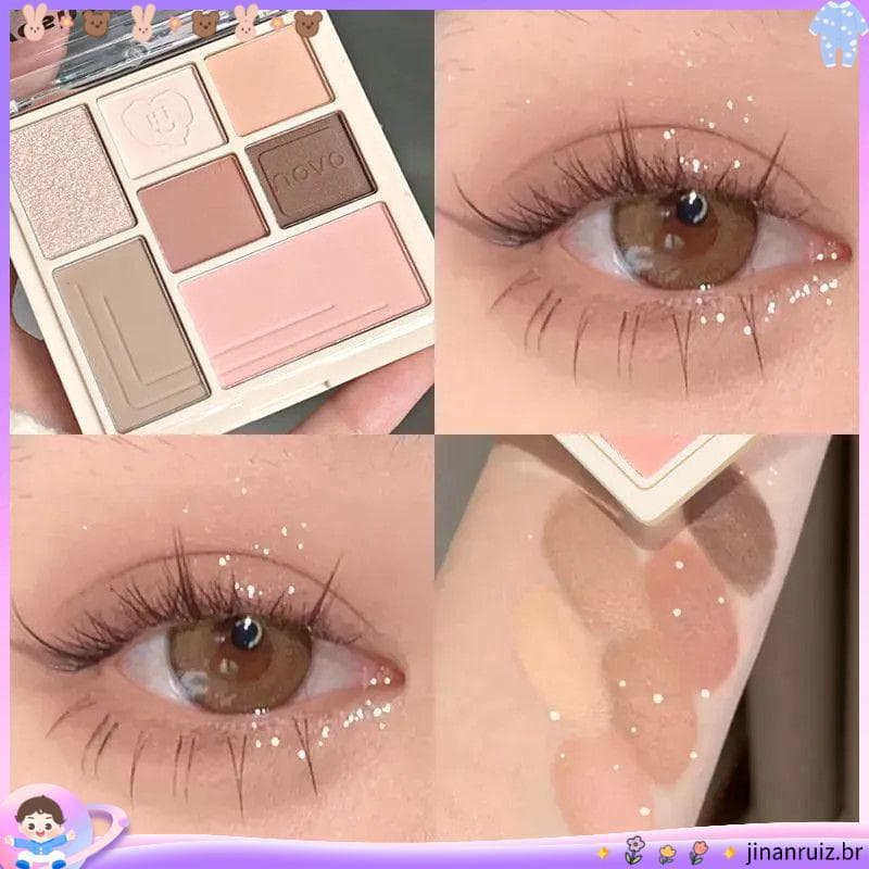 NOVO paleta de sombras sete cores All-Match Facial paleta abrangente contorno sombra iluminando Blush Eyesha
