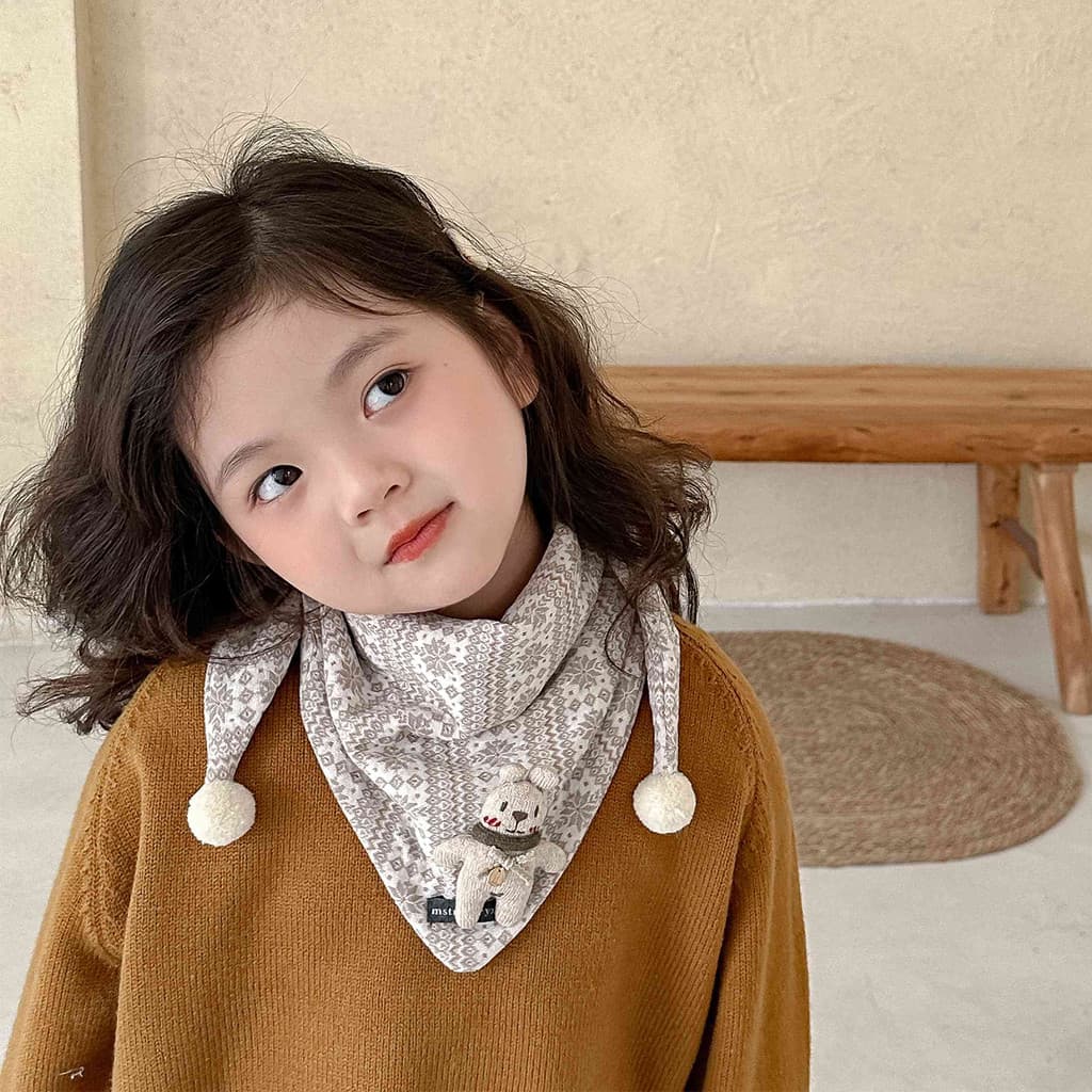 Crianças cachecol primavera outono estilo fino bebê Super bonito triângulo cachecol bebê à prova de vento cachecol menin