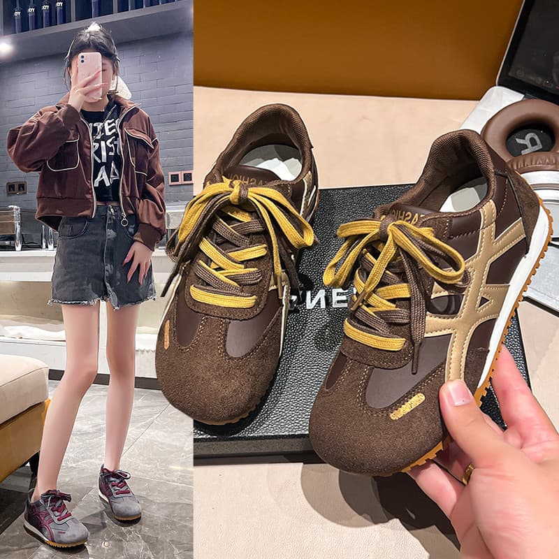Influenciador antiderrapante sapatos de treinamento alemão feminino esportes sapatos casuais outono 2025 novo estilo mod
