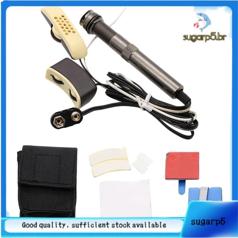 Captador De Guitarra Acústica Folk A-202 Equalizador Piezo Amplificador Tuner Com Entrada De Saída De 6.35 Mm (Microfone