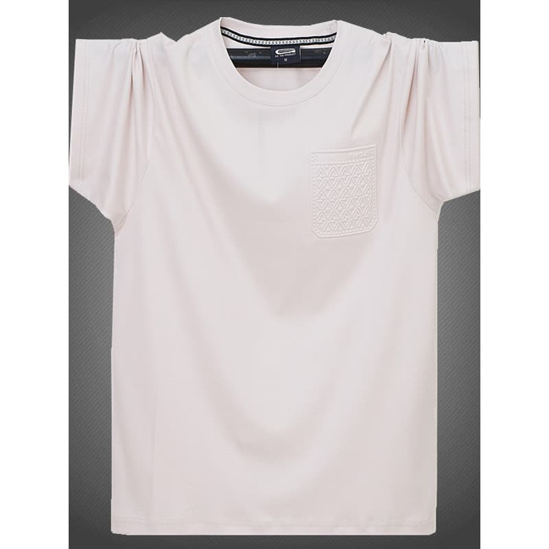 2026 novo estilo verão Designer de manga curta camiseta em torno do pescoço mais gordura plus Size cara gordo masculino