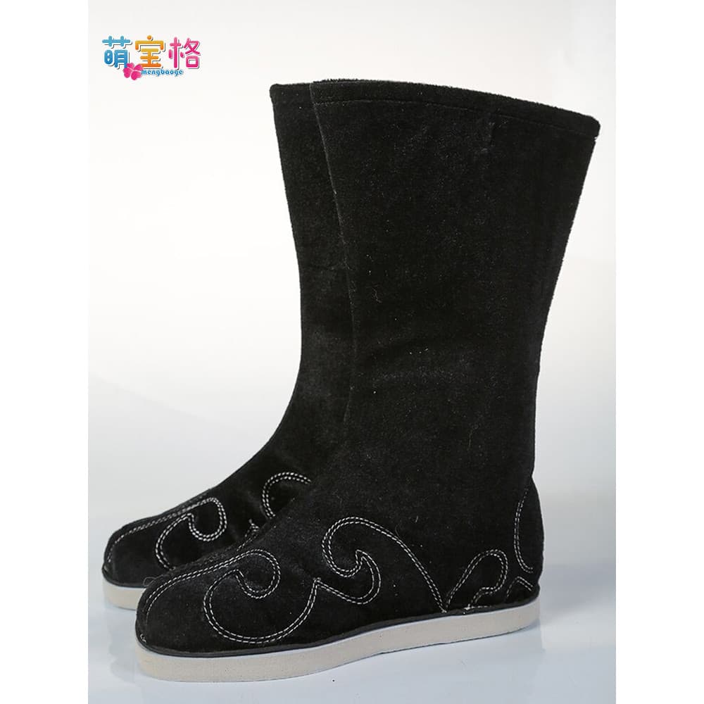 Botas Hanfu masculinas de fantasia antiga, sapatos de estilo antigo, botas de sabão de desempenho antigo, sapatos de dan