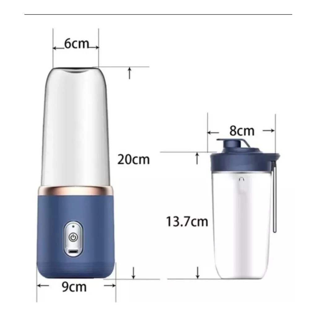 Mini Liquidificador 430Ml Mixer Elêtrico Batedor Sheikeira