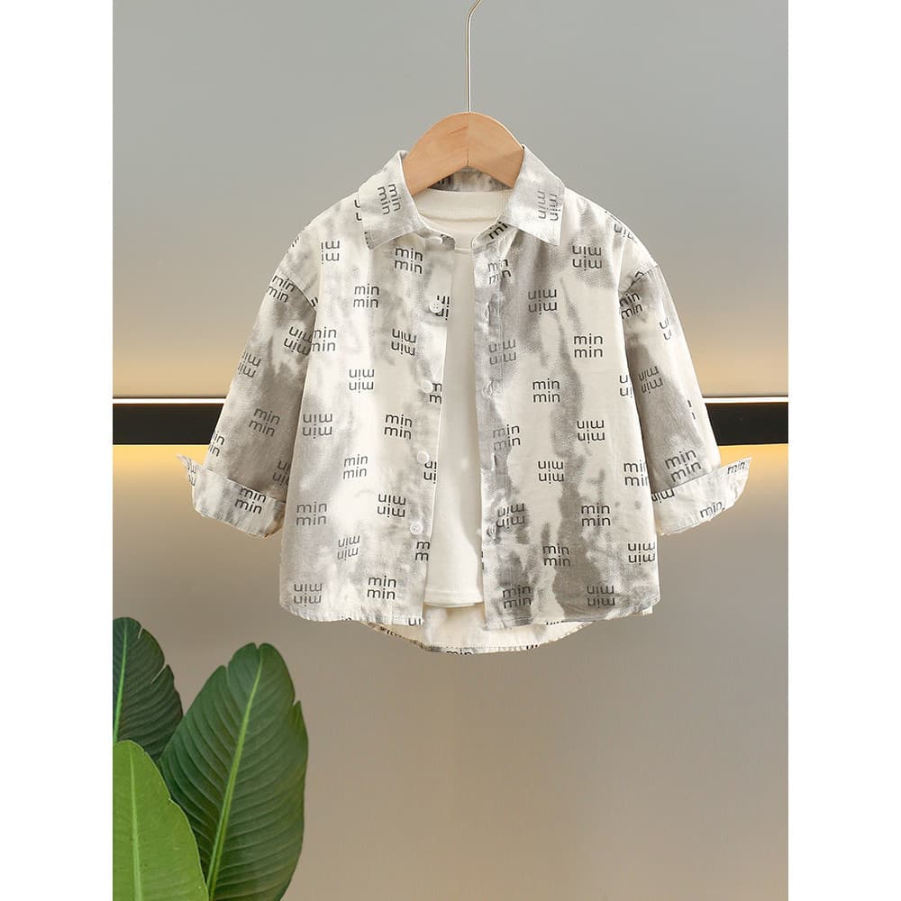 Camisa de bebê menino bebê primavera outono estilo moda outono jaqueta crianças moda camisa outono menino estilo coreano