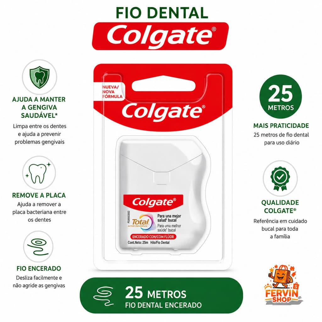 FIO DENTAL COLGATE ENCERADO TOTAL 12 - 25 METROS