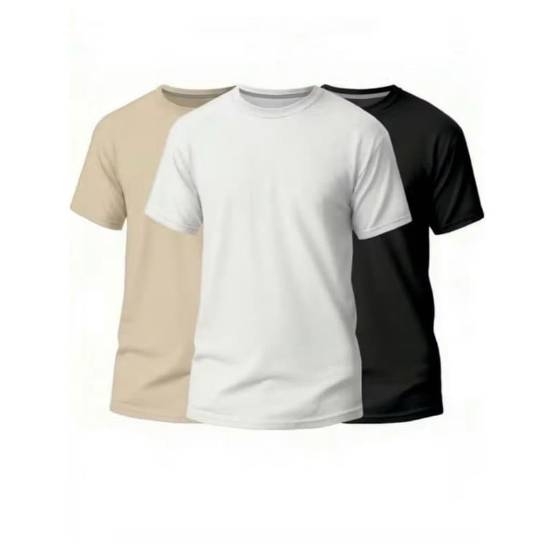 Kit 3 Camisetas Lisas Camisas Masculina Streetwear 100% Algodão Unissex