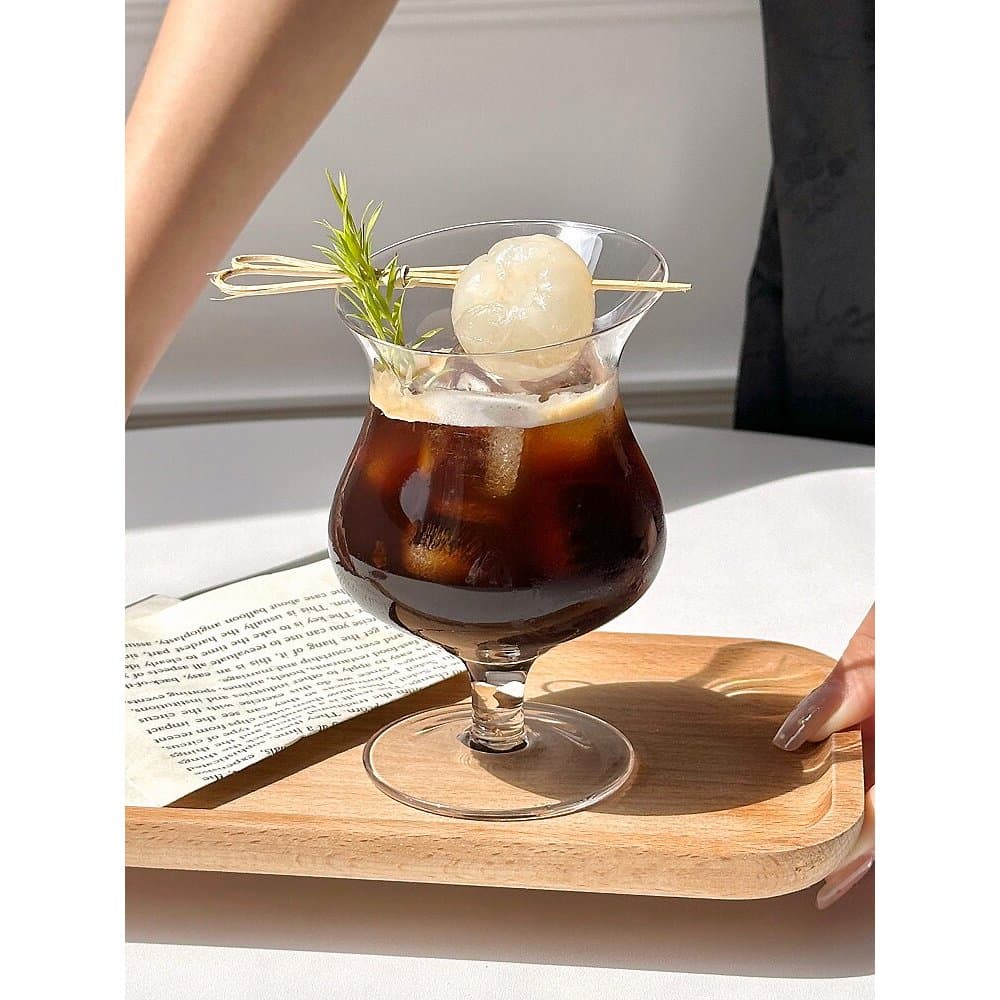 Ins estilo oblíquo taça gelo americano Latte xícara de café criativo Cocktail copo bebida especial