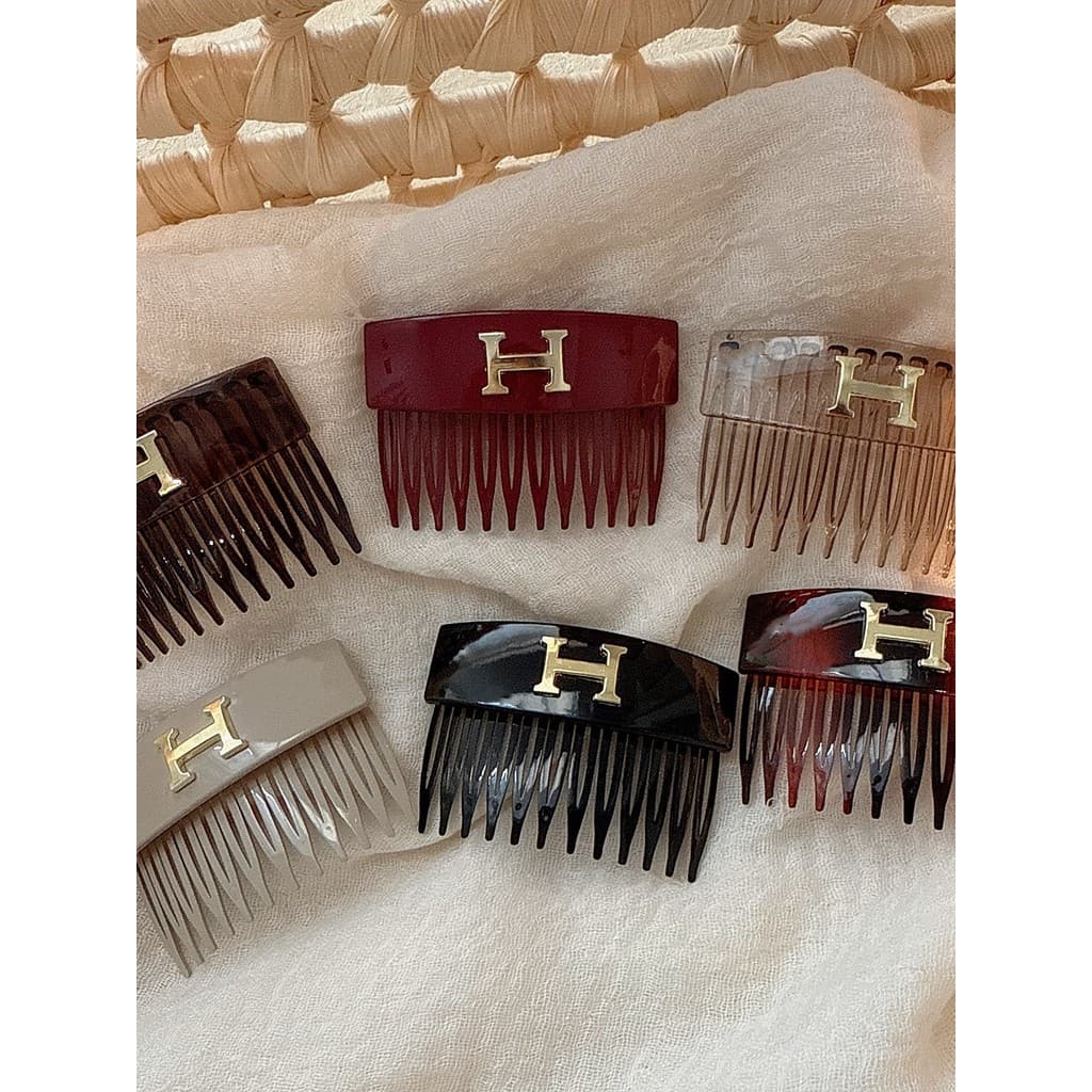 T temperamento All-Match carta tamanho pequeno pente de cabelo antiderrapante moda simples clipe lateral franja cabelo q
