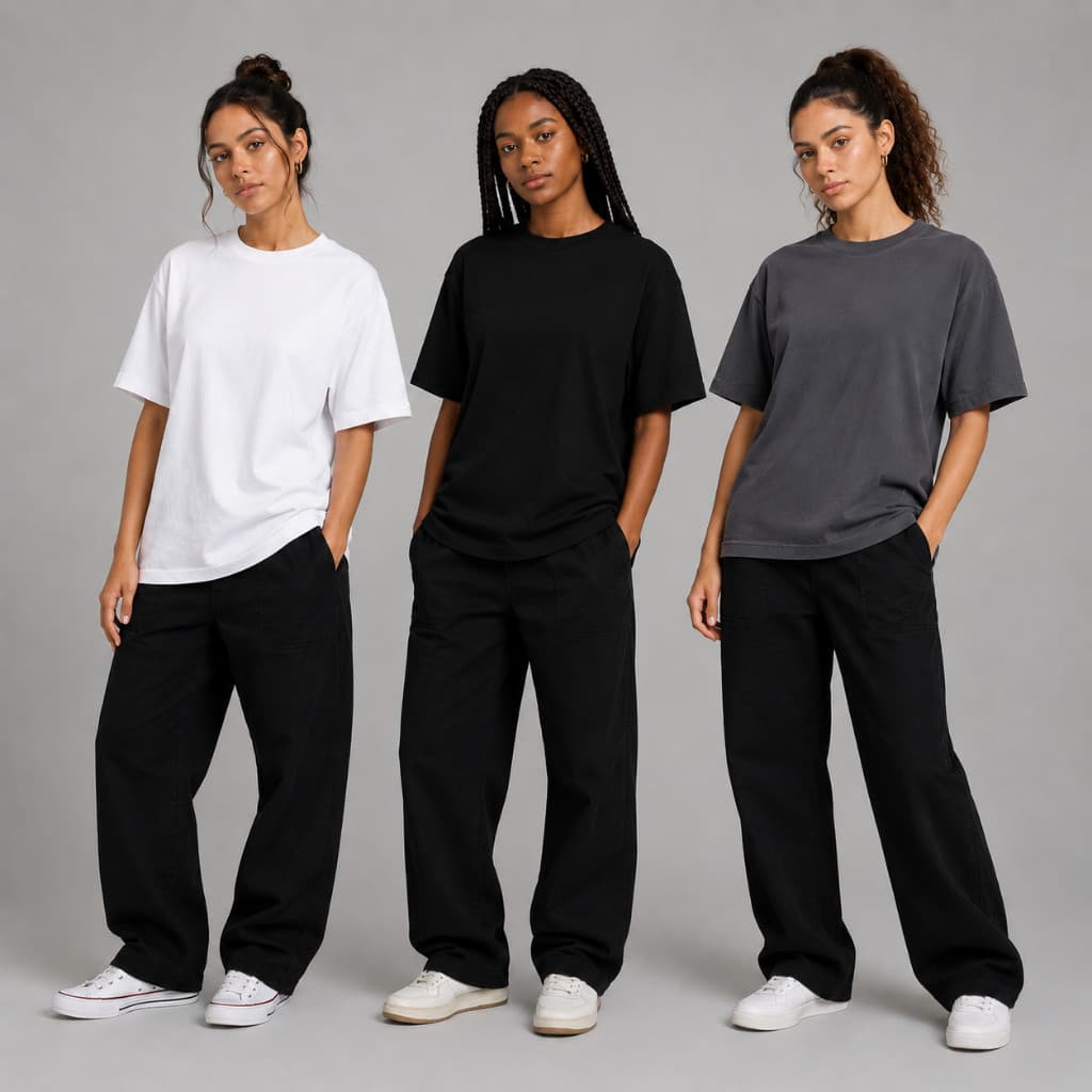 KIT3 Oversized Feminina 100% Algodão