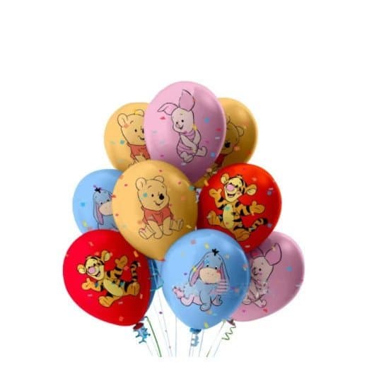 10pcs 12 Polegadas Winnie the Pooh Latex Balloon Party Suprimentos Balões De Festa De Aniversário Para Bebês Ducha Decor