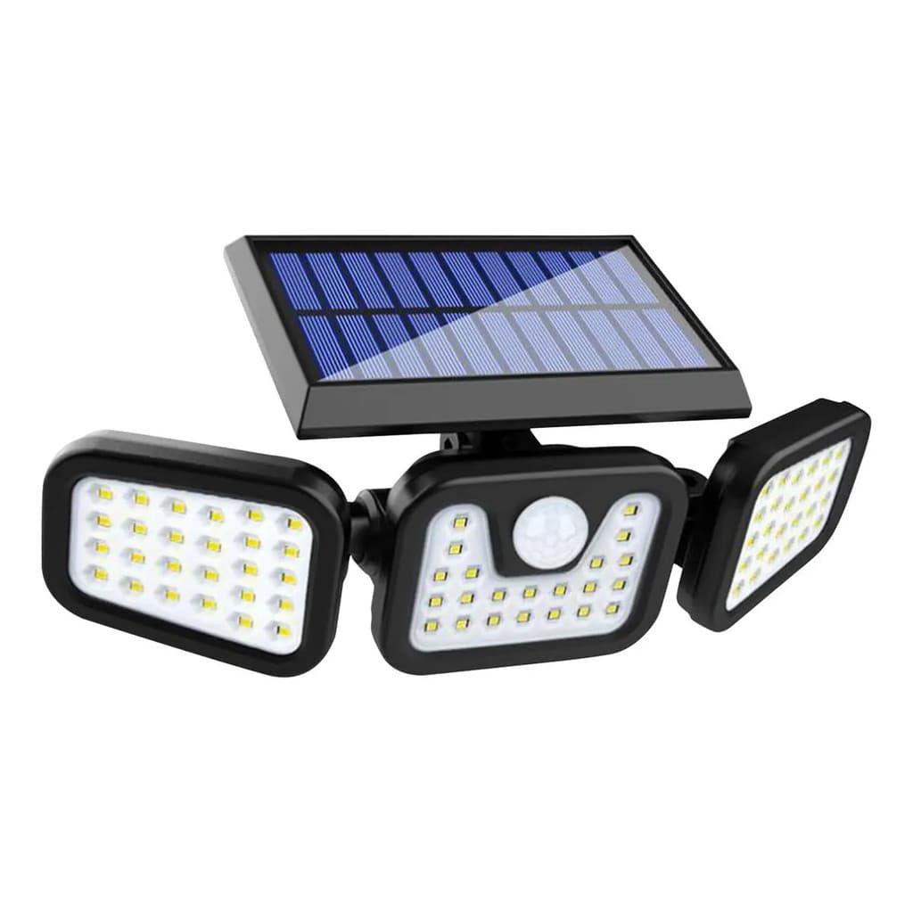 Luminária Refletor Solar 3 Modos Foco Sensor De Presença